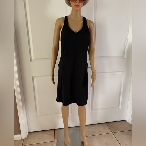 EDDIE BAUER Black Racerback Sleeveless Dress - Picture 4 of 14